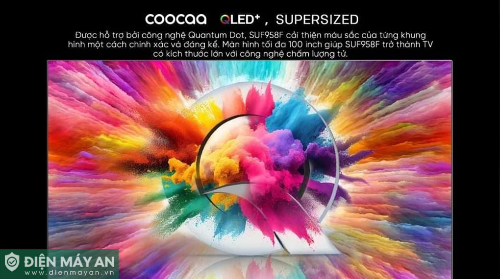 Smart Tivi QLED Coocaa 4K 100 inch 100A5D